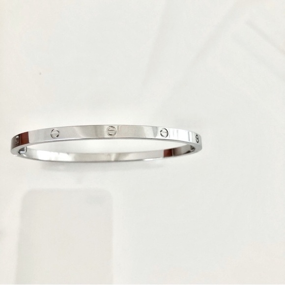 NEW Small Model Screw Cuff Bangle Love Bracelet with Screwdriver in Silver - Picture 7 of 8